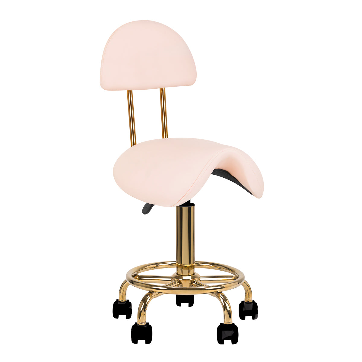 Cosmetic stool 6001-G gold – pink second category