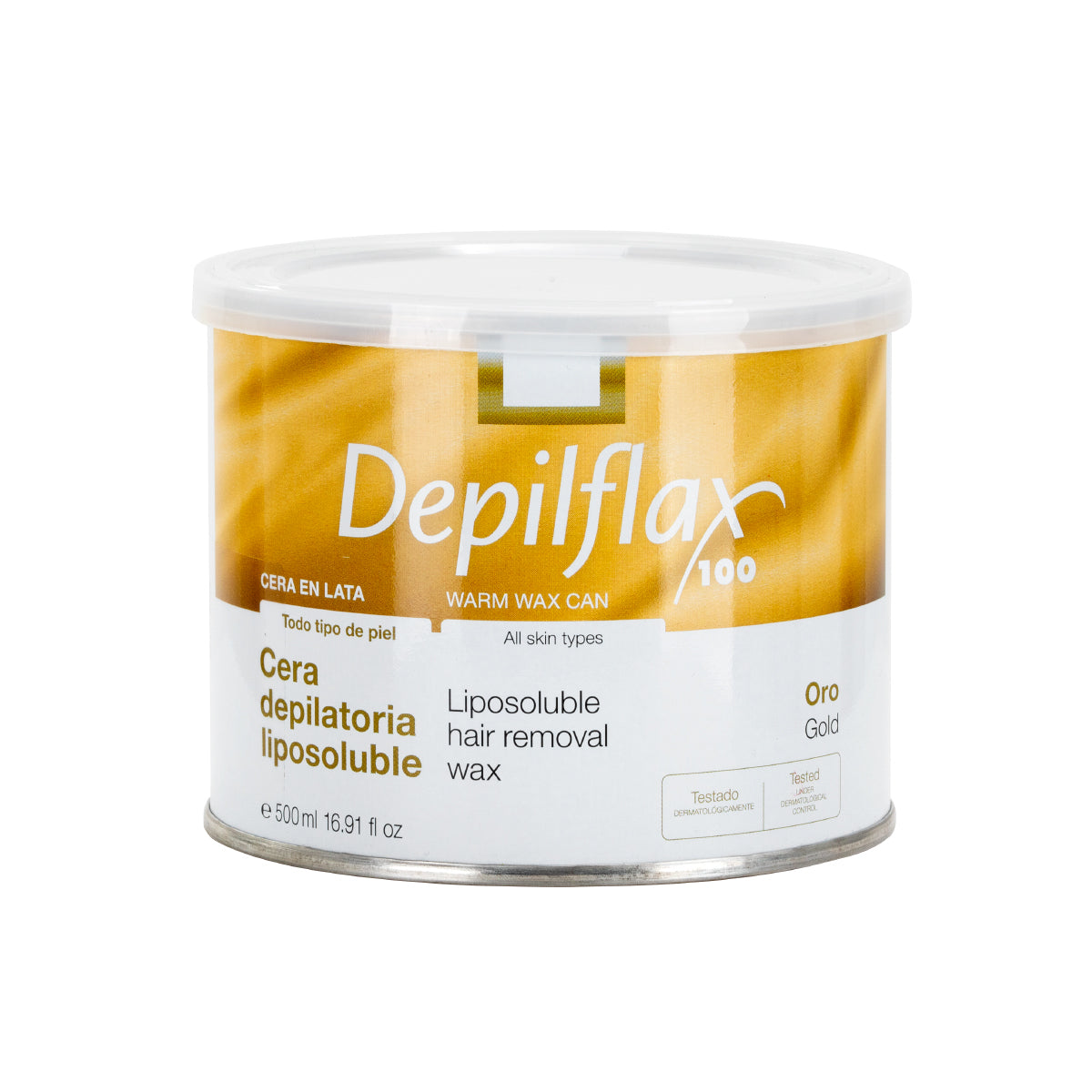Depilflax 100 wax for hair removal can gold 500 ml