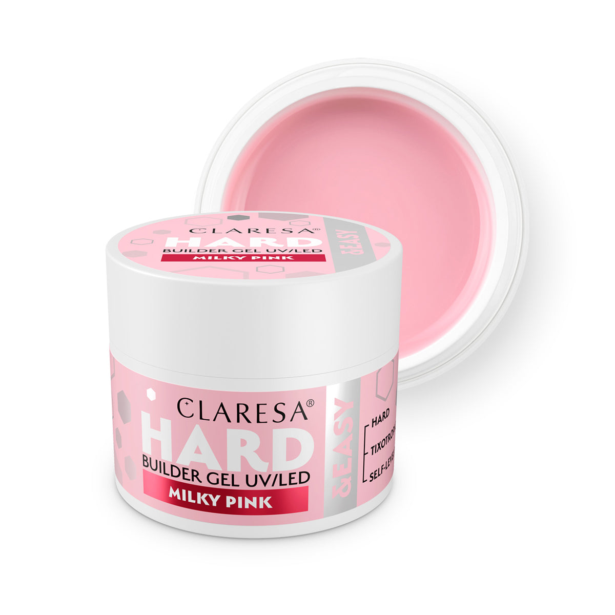 CLARESA HARD&EASY BUILDER GEL MILKY PINK 12g