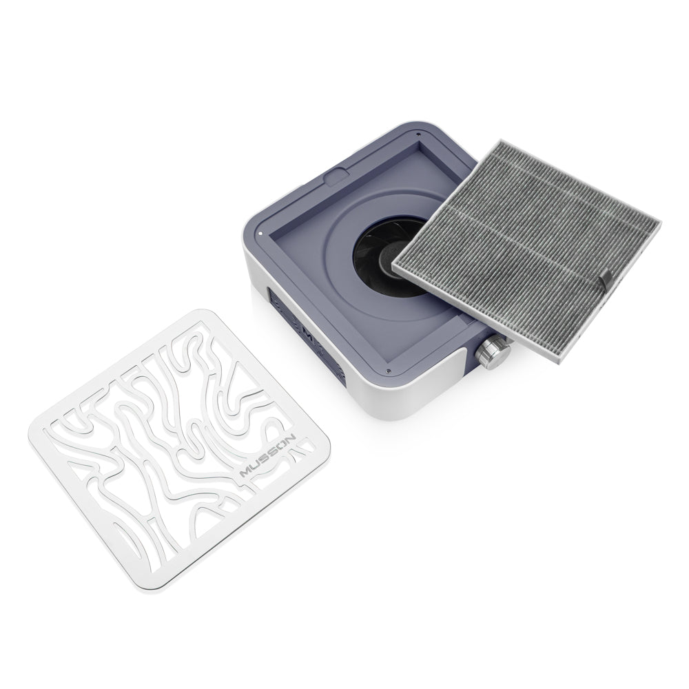 MUSSON X2 GRAPHITE 72W Nail Dust Collector for Manicure and Pedicure