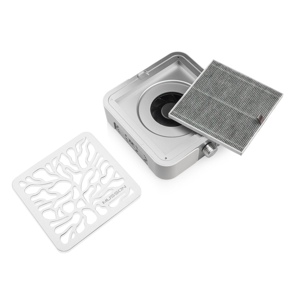MUSSON X3 SILVER 72W Nail Dust Collector for Manicure and Pedicure