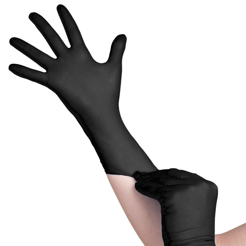 All4med disposable diagnostic nitrile gloves black m