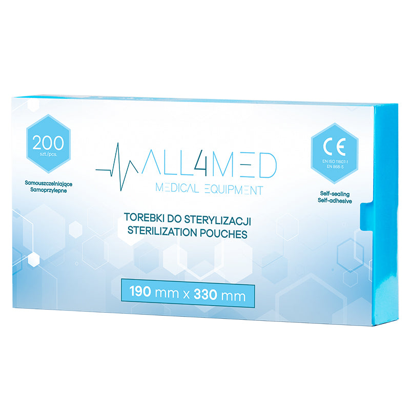 All4med Autoclavable bags 190mm x 330mm 200pcs