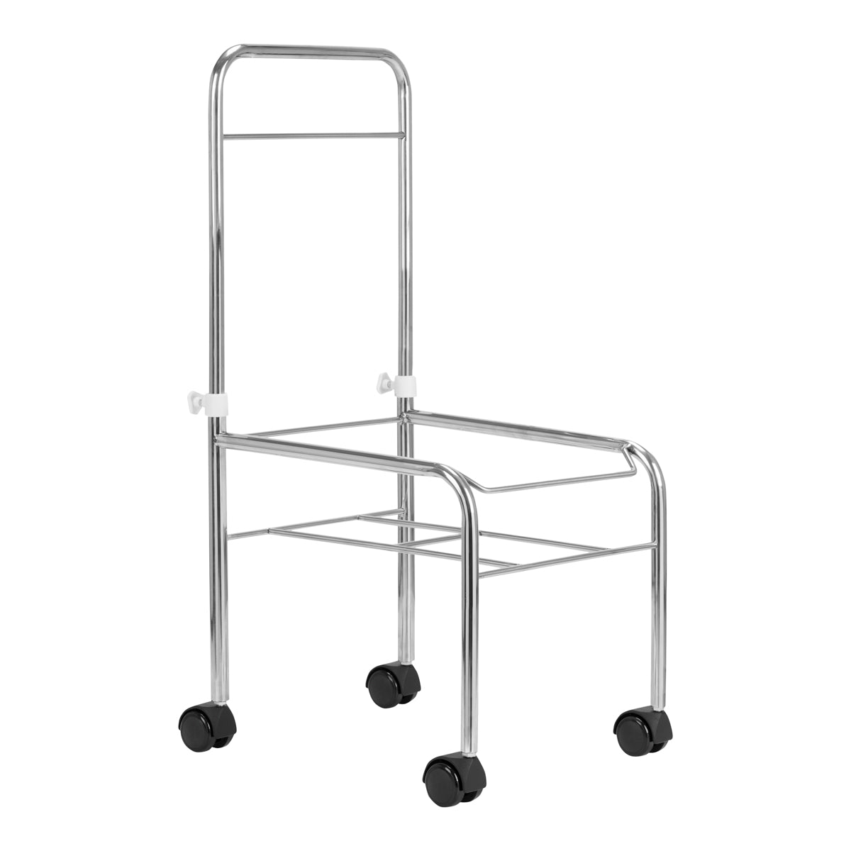 Pedicure tray on wheels, chrome