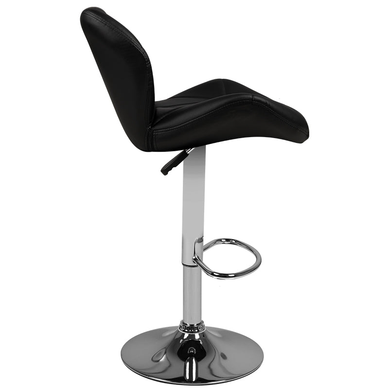 Bar stool m01 quilted adjustable black