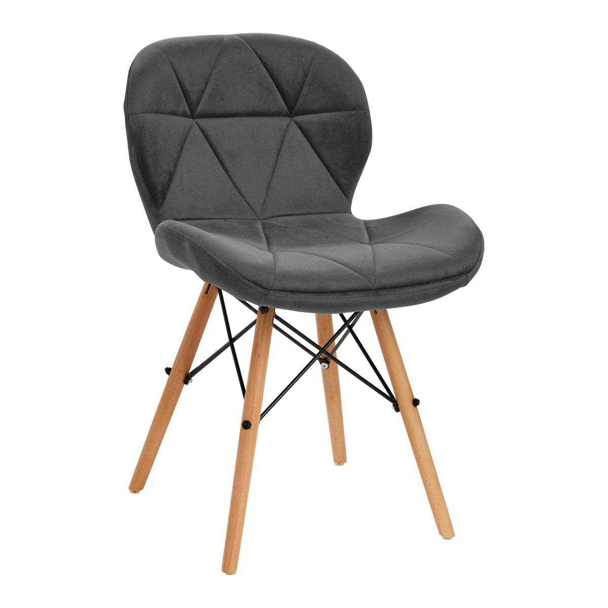 4Rico Cosmetic chair QS-186 gray velvet