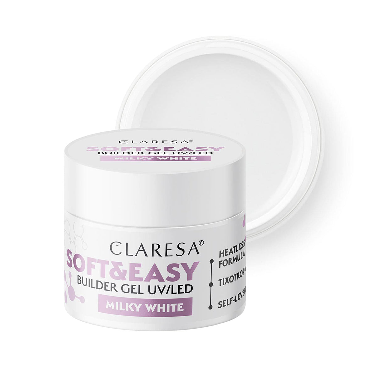 Claresa building gel Soft&Easy gel milk white 45g