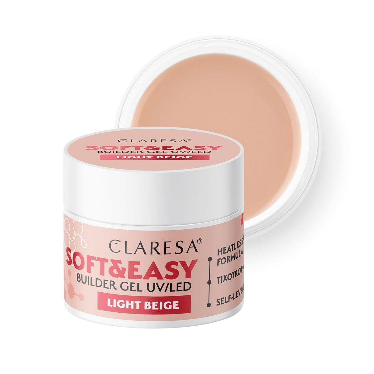 Claresa builder gel Soft&Easy gel light beige 45g